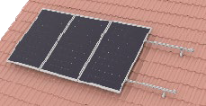 Комплект креплений B2.SOLAR для черепичной кровли c деревянными лагами на 10 ФЭМ с габаритами 2278х1134х30 мм в портретной ориентации
