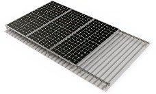 Комплект креплений на L-кронштейнах с нагелями B2.SOLAR для кровли из профлиста c деревянными лагами на 10 ФЭМ с габаритами 2278х1134х30 мм в портретной ориентации